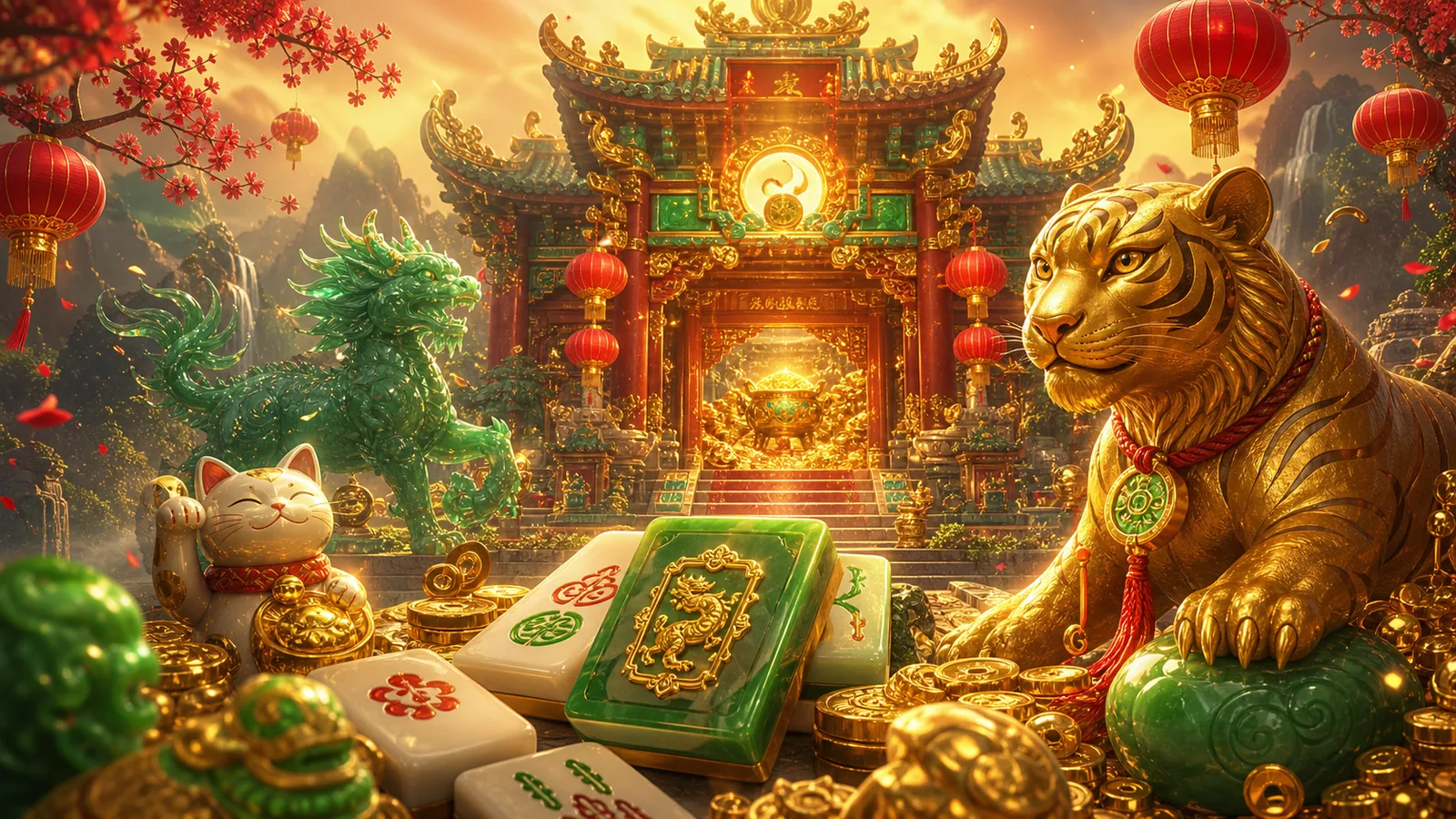 Original editorial artwork introducing PG Soft slot game themes