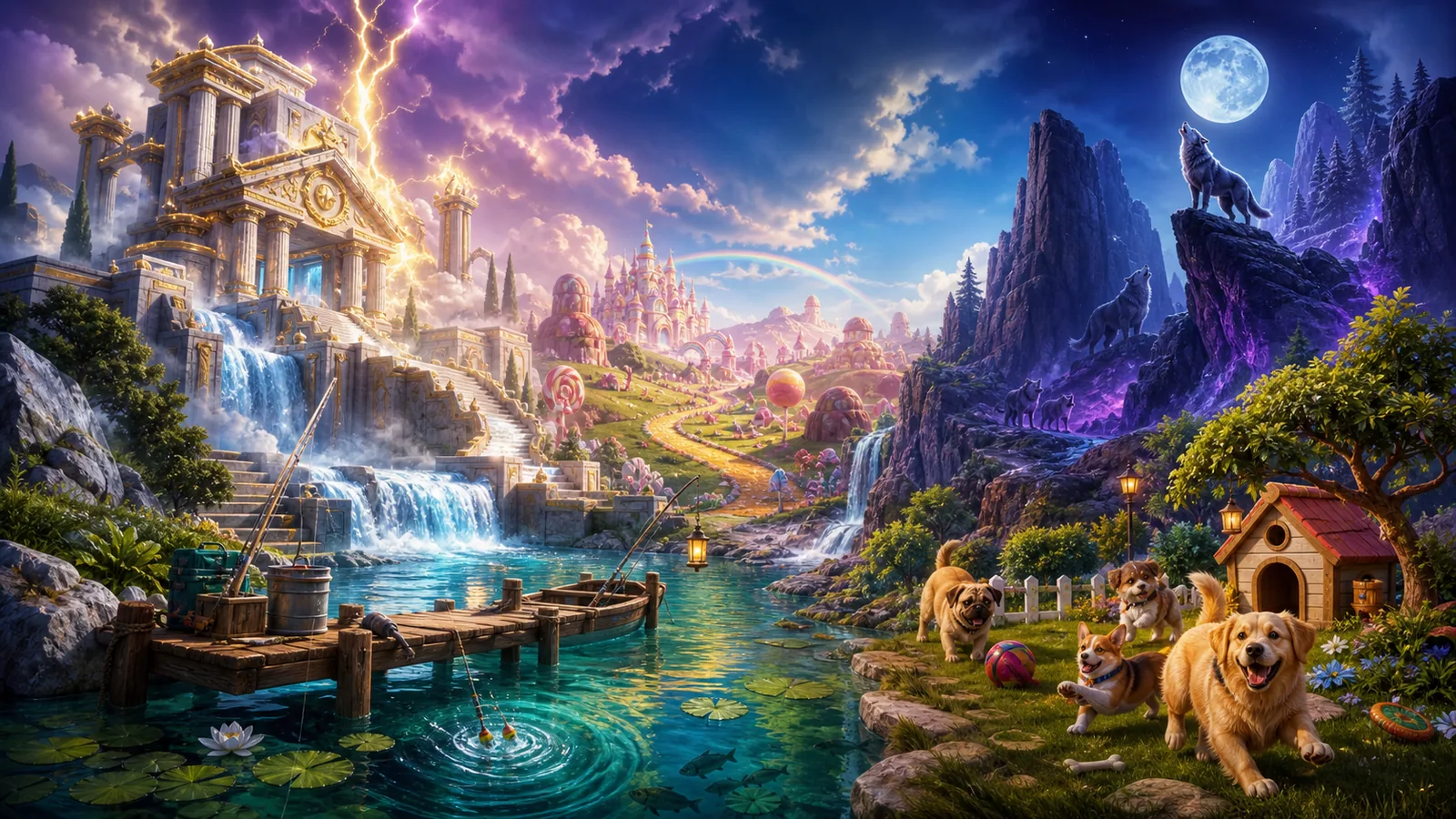 Original editorial artwork introducing Pragmatic Play slot game themes